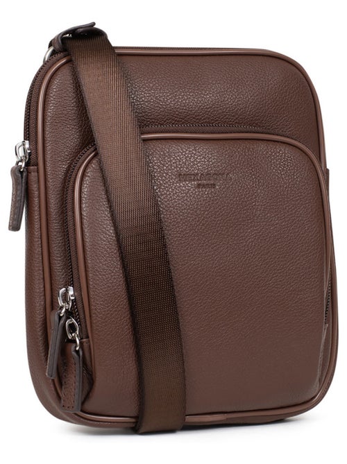 Sacoche  cuir confort hexagona - Kiabi