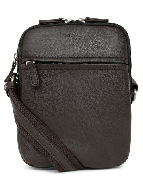 Sacoche  cuir confort hexagona - Kiabi