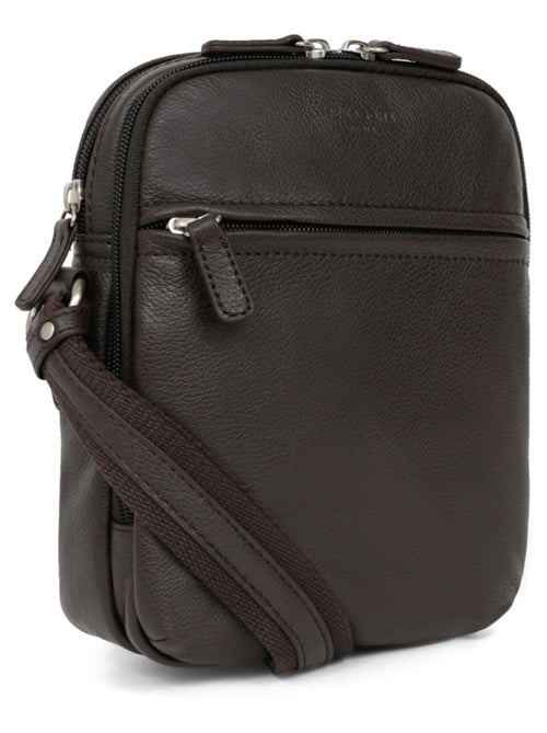 Sacoche  cuir confort hexagona - Kiabi