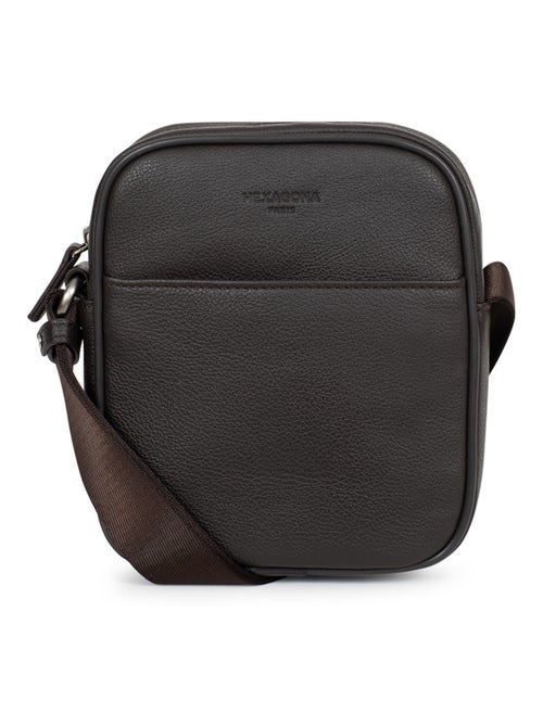 Sacoche  cuir confort hexagona - Kiabi