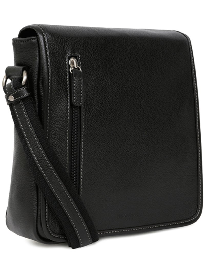Sacoche  cuir confort hexagona Noir - Kiabi