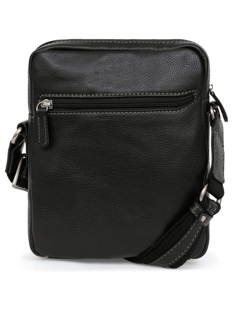 Sacoche  cuir confort hexagona Noir - Kiabi