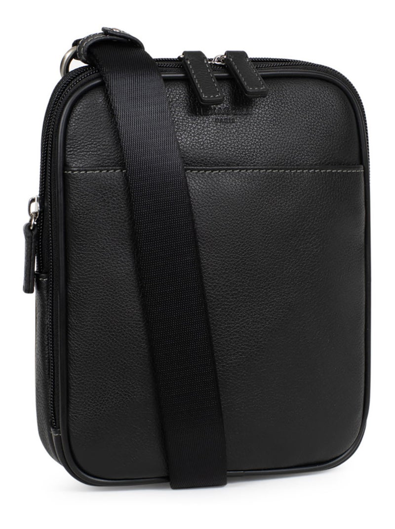Sacoche  cuir confort hexagona Noir - Kiabi