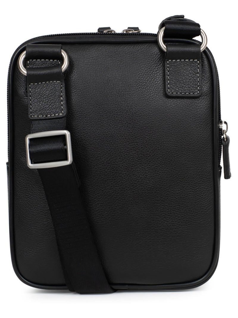Sacoche  cuir confort hexagona Noir - Kiabi