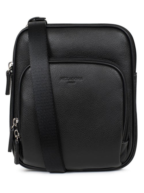 Sacoche  cuir confort hexagona - Kiabi