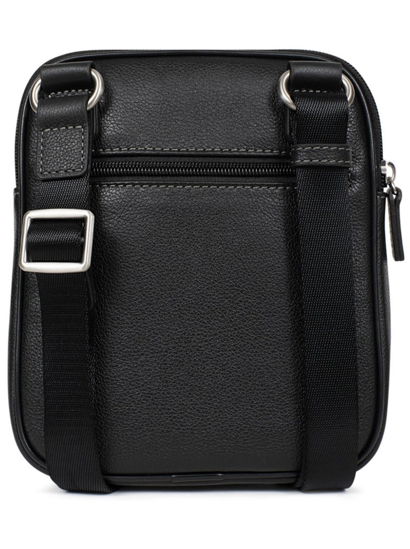 Sacoche  cuir confort hexagona Noir - Kiabi