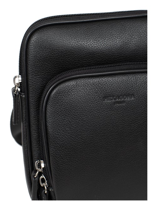Sacoche  cuir confort hexagona - Kiabi