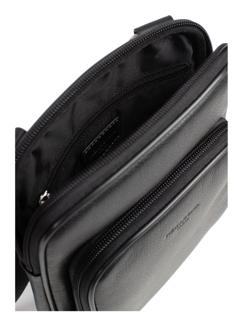 Sacoche  cuir confort hexagona - Kiabi