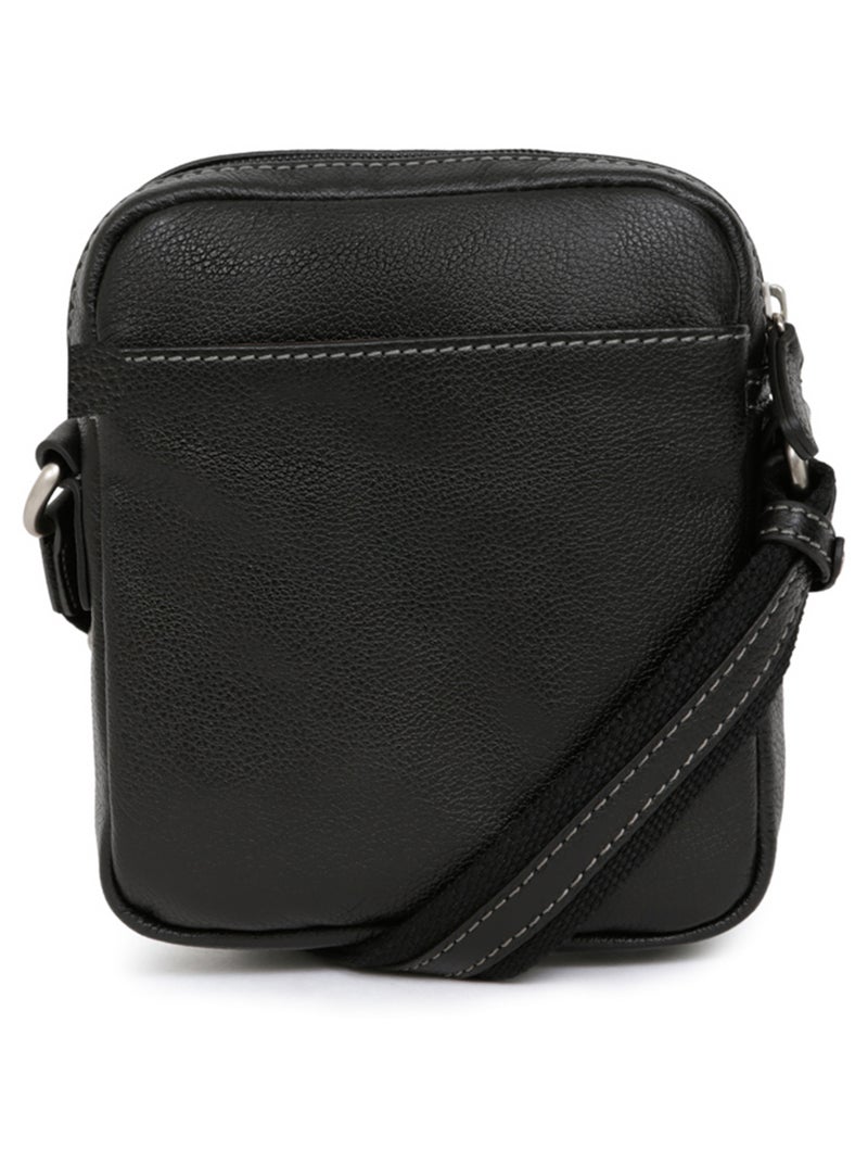 Sacoche  cuir confort hexagona Noir - Kiabi