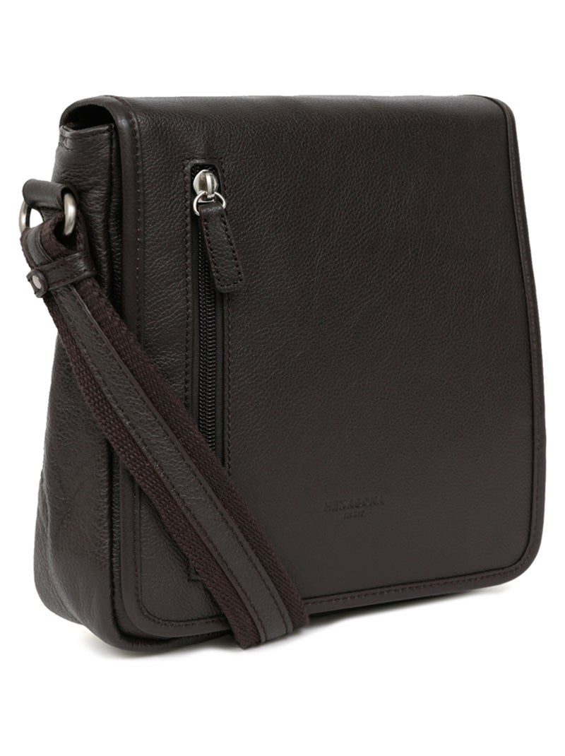 Sacoche  Cuir CONFORT Marron foncé - Kiabi