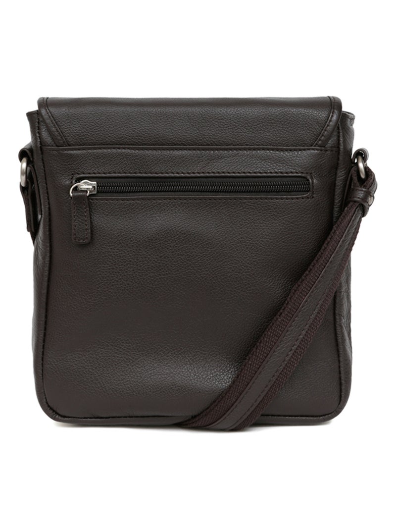 Sacoche  Cuir CONFORT Marron foncé - Kiabi