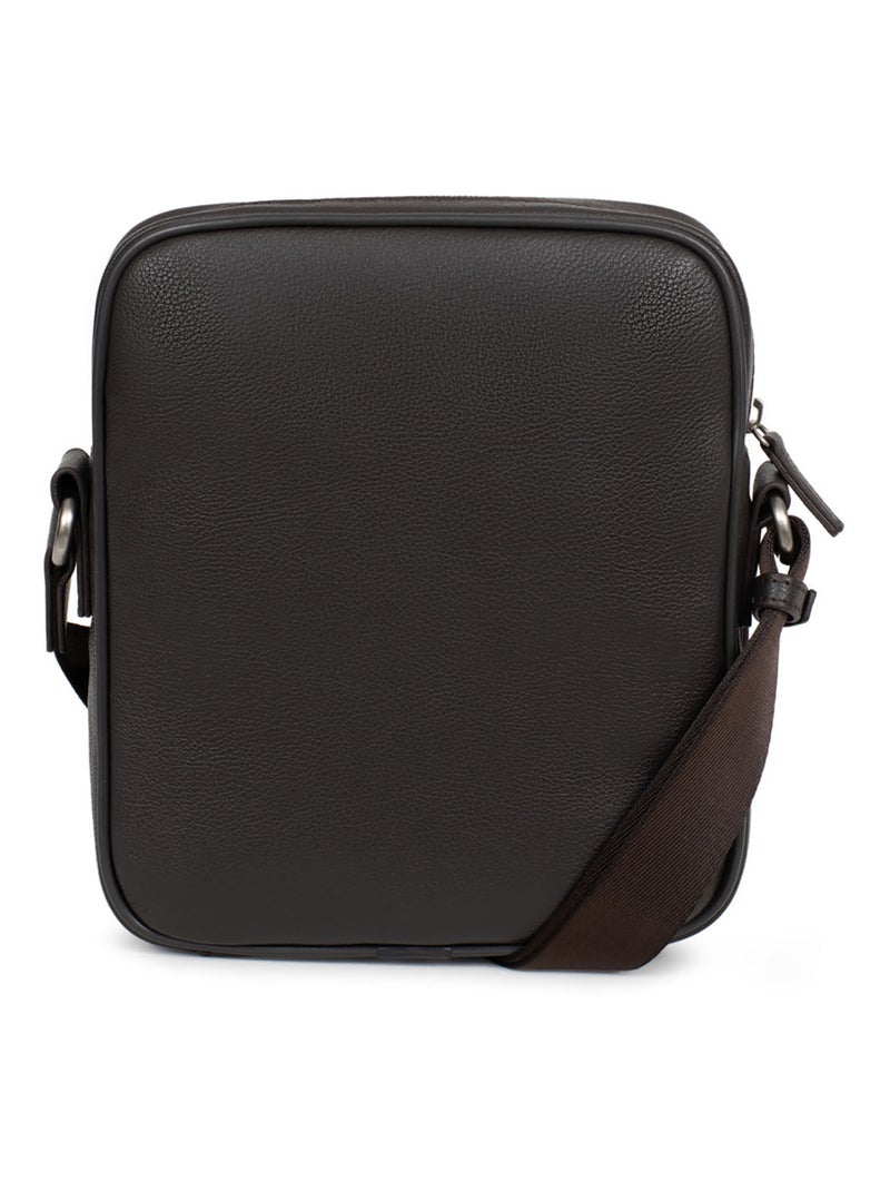 Sacoche  Cuir CONFORT Marron foncé - Kiabi