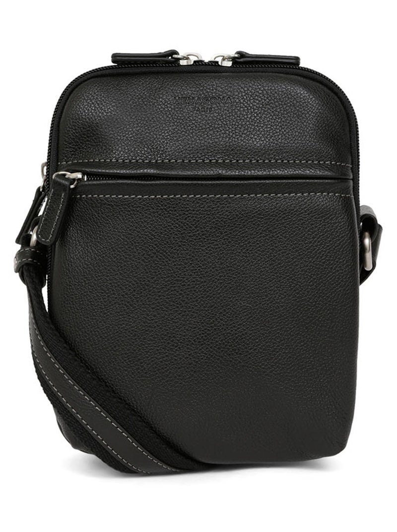 Sacoche  Cuir CONFORT Noir - Kiabi