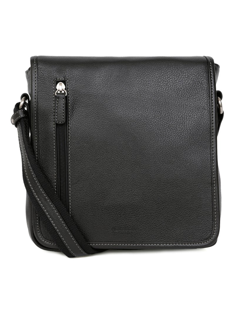Sacoche  Cuir CONFORT Noir - Kiabi