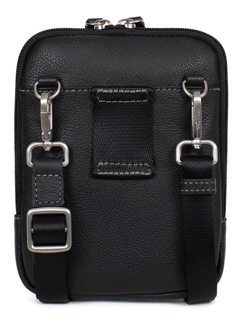 Sacoche  Cuir CONFORT Noir - Kiabi