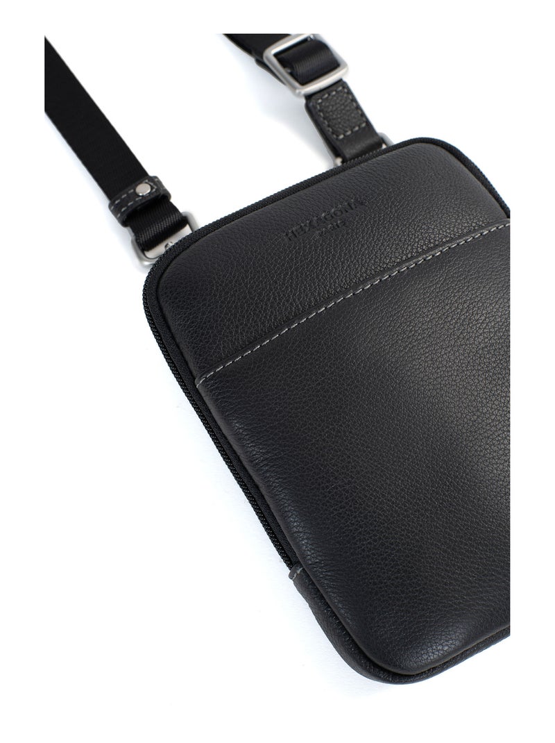 Sacoche  Cuir CONFORT Noir - Kiabi