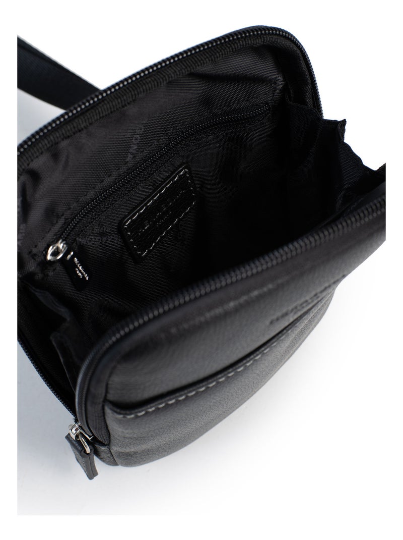 Sacoche  Cuir CONFORT Noir - Kiabi
