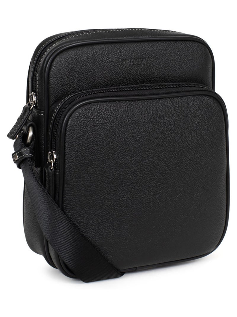 Sacoche  Cuir CONFORT Noir - Kiabi