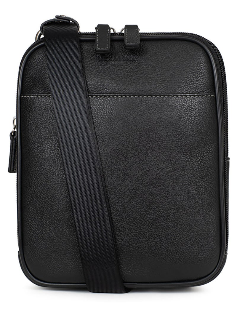 Sacoche  Cuir CONFORT Noir - Kiabi