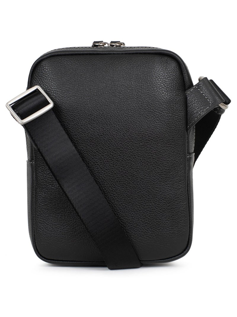 Sacoche  Cuir CONFORT Noir - Kiabi