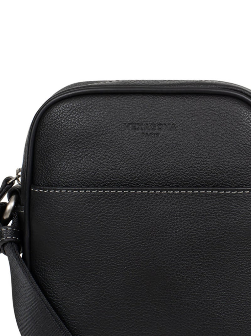 Sacoche  Cuir CONFORT Noir - Kiabi