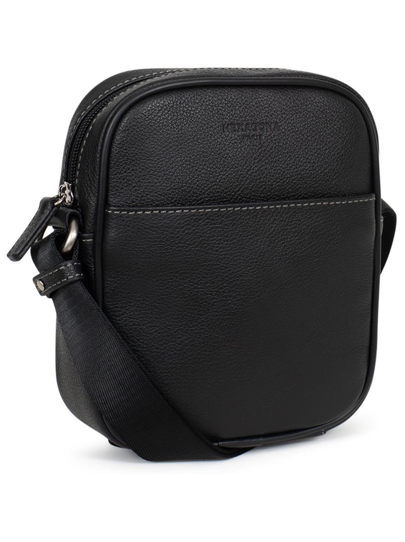 Sacoche  Cuir CONFORT Noir - Kiabi