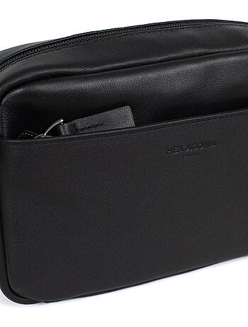 Sacoche cuir de vachette soft studio hexagona