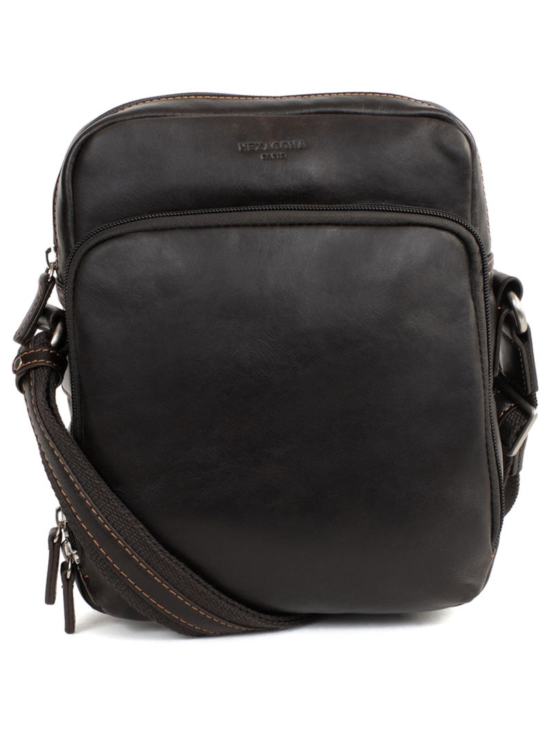 Sacoche  Cuir FÉLIN Marron - Kiabi