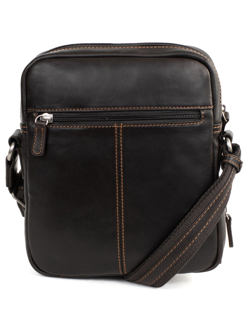 Sacoche  Cuir FÉLIN Marron - Kiabi