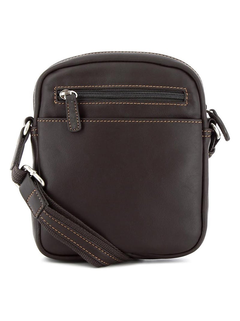 Sacoche  Cuir FÉLIN Marron - Kiabi