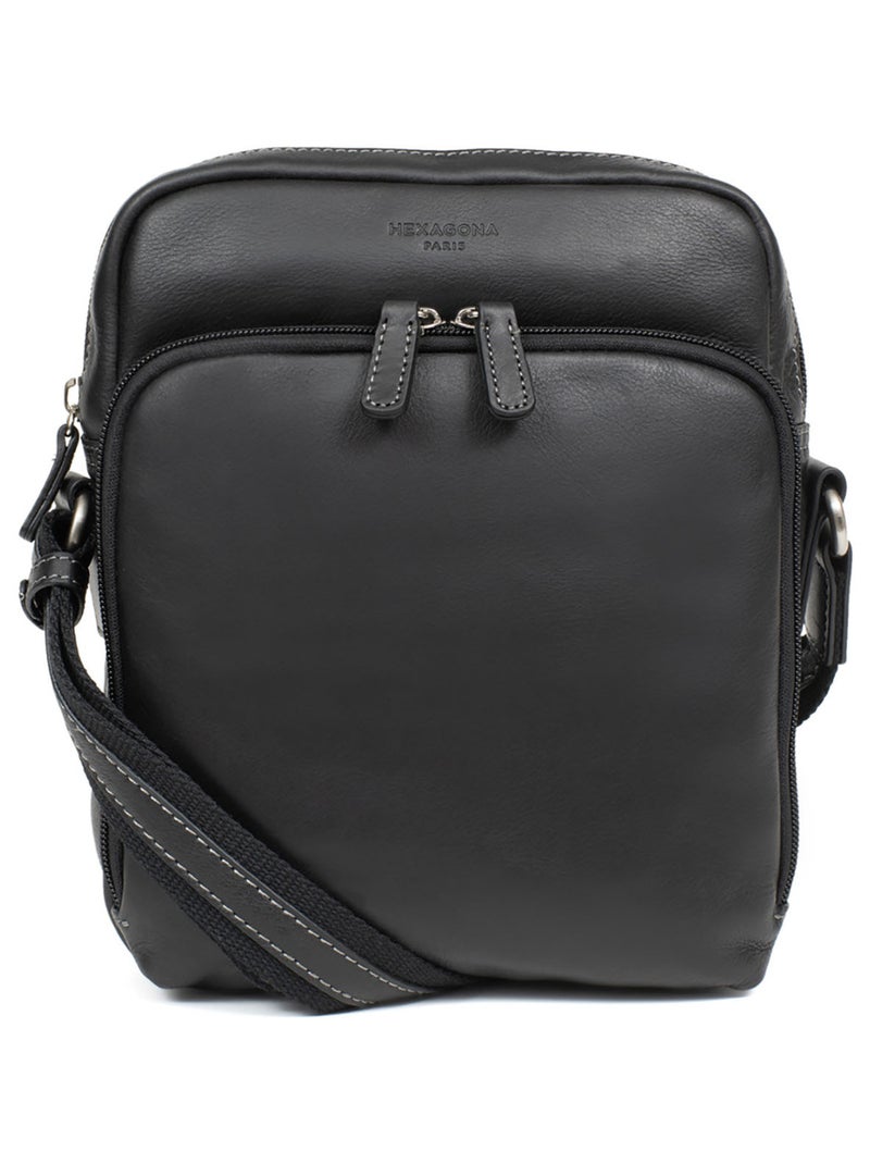 Sacoche  Cuir FÉLIN Noir - Kiabi