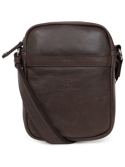 Sacoche  cuir instinct hexagona - Kiabi
