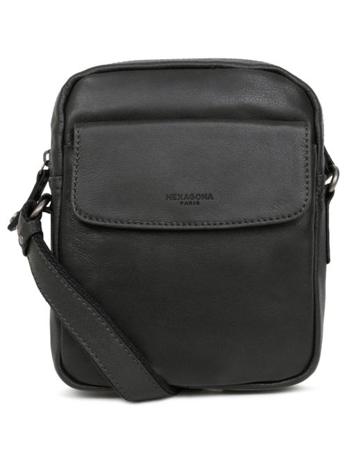 Sacoche  cuir instinct hexagona - Kiabi