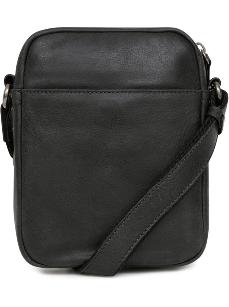 Sacoche  cuir instinct hexagona Noir - Kiabi