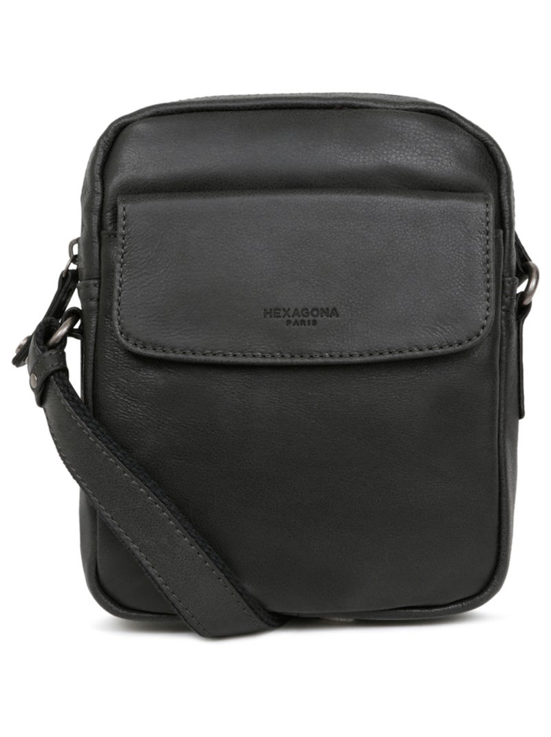 Sacoche  Cuir INSTINCT Noir - Kiabi