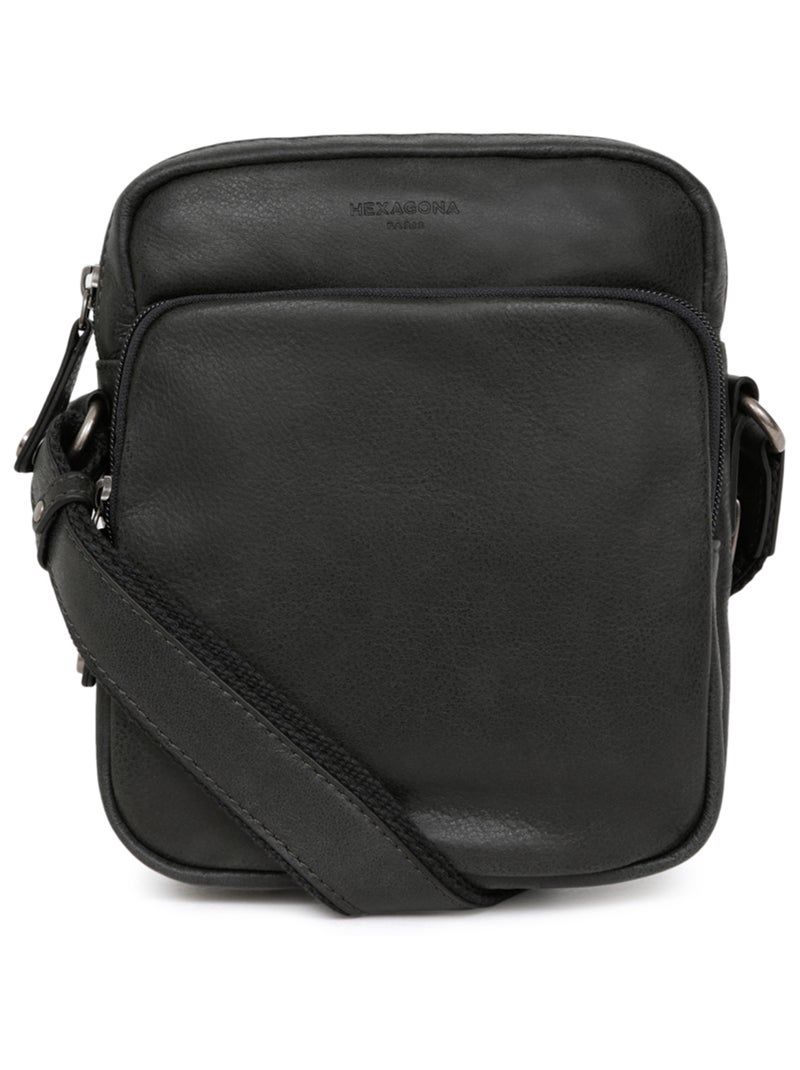 Sacoche  Cuir INSTINCT Noir - Kiabi