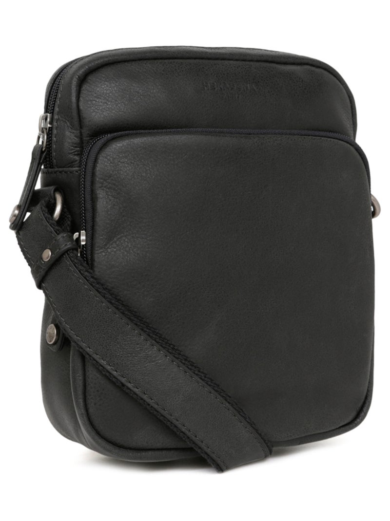 Sacoche  Cuir INSTINCT Noir - Kiabi