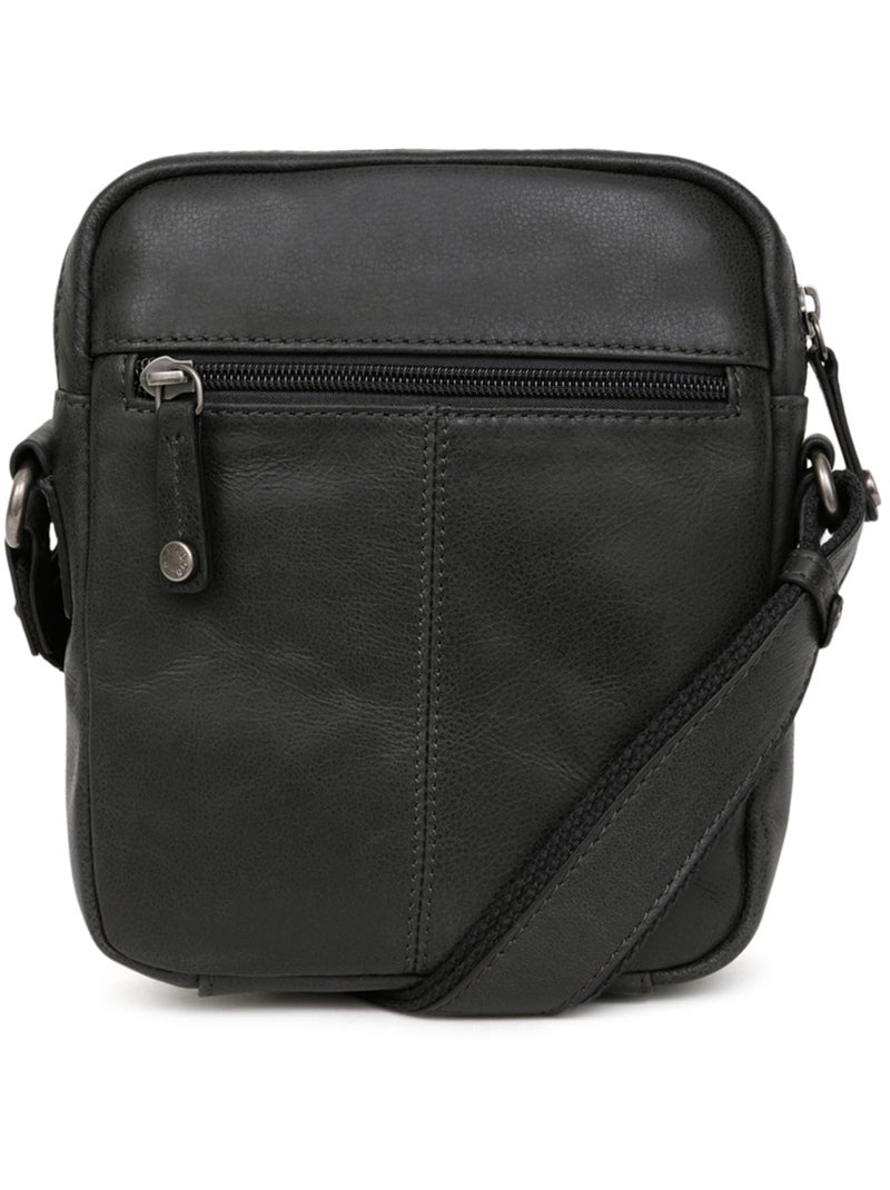 Sacoche  Cuir INSTINCT Noir - Kiabi