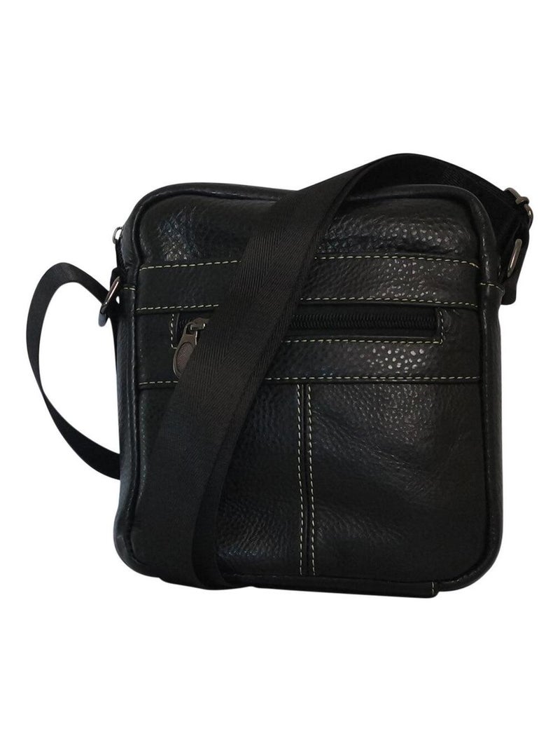Sacoche cuir IVANO Noir - Kiabi
