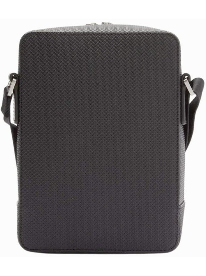 Sacoche cuir Lacoste  Chantaco Noir - Kiabi