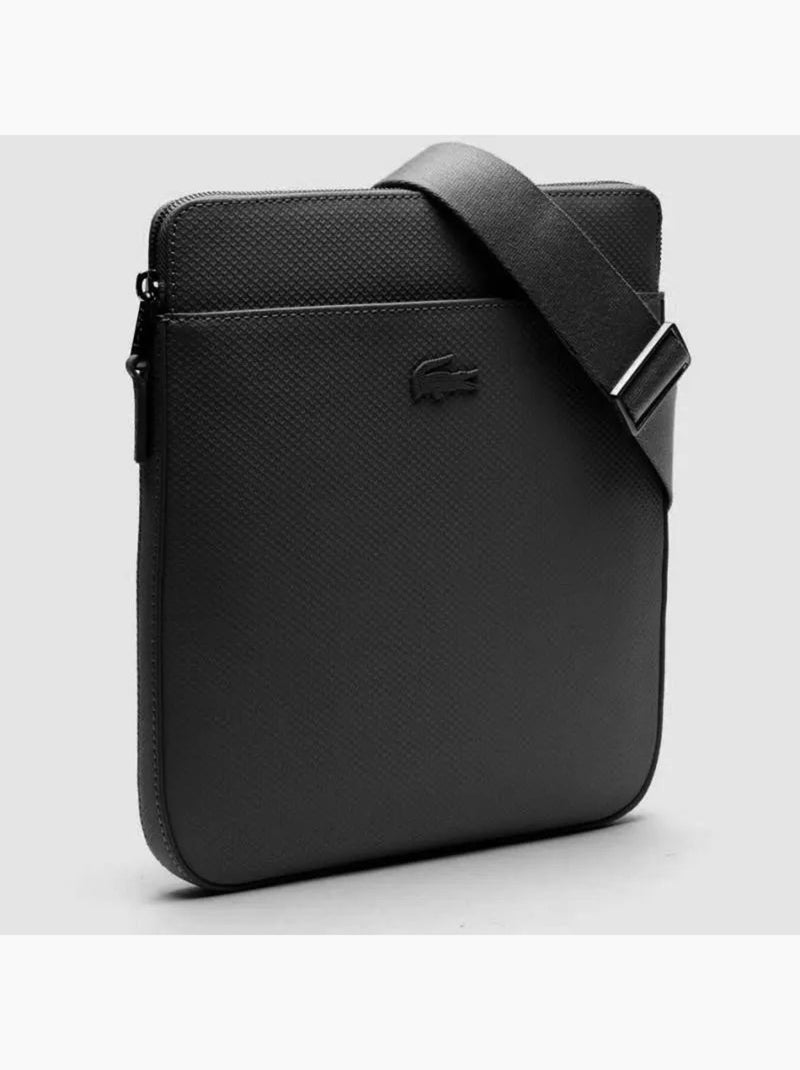 Sacoche cuir Lacoste Chantaco Noir - Kiabi