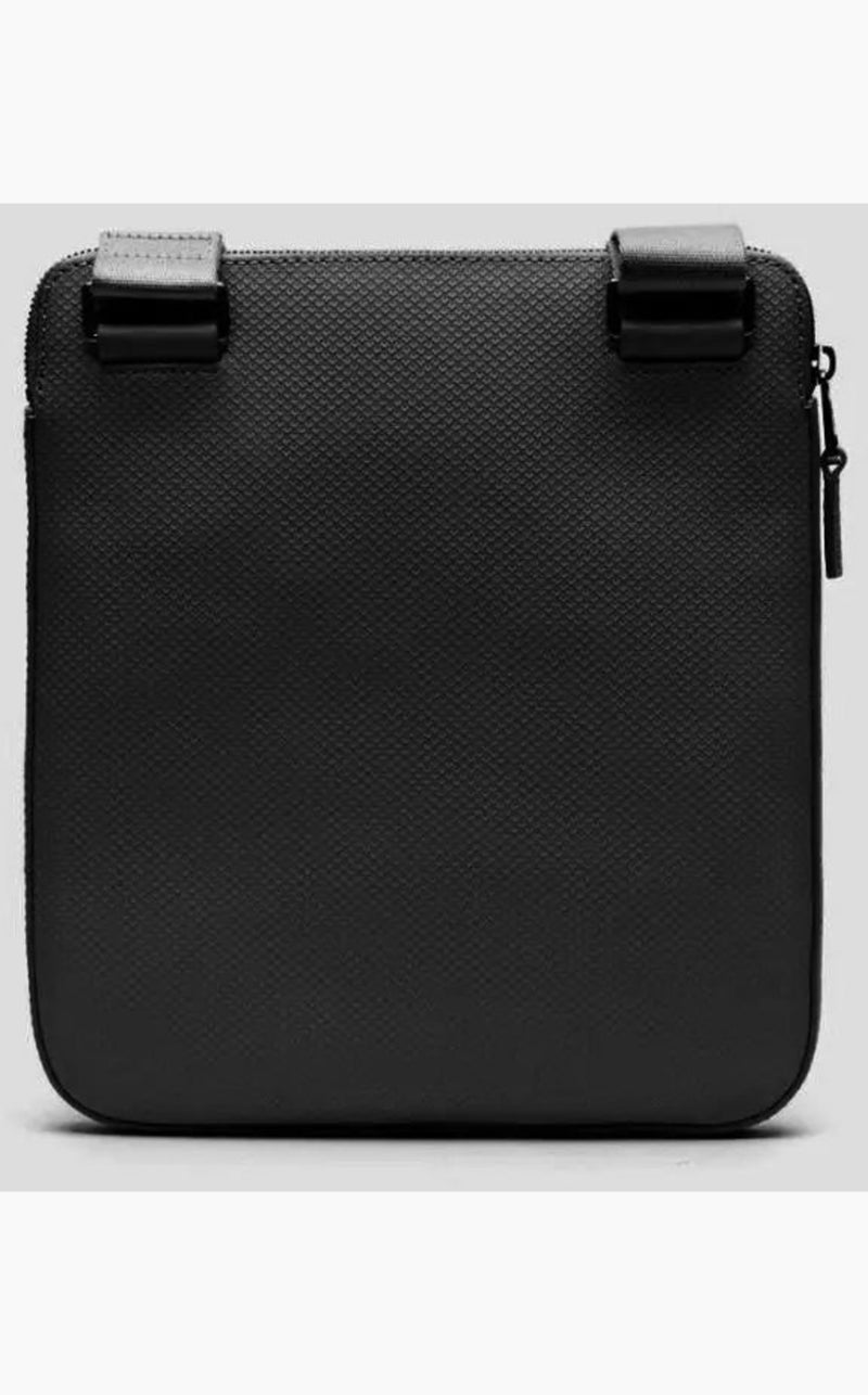 Sacoche cuir Lacoste Chantaco Noir - Kiabi