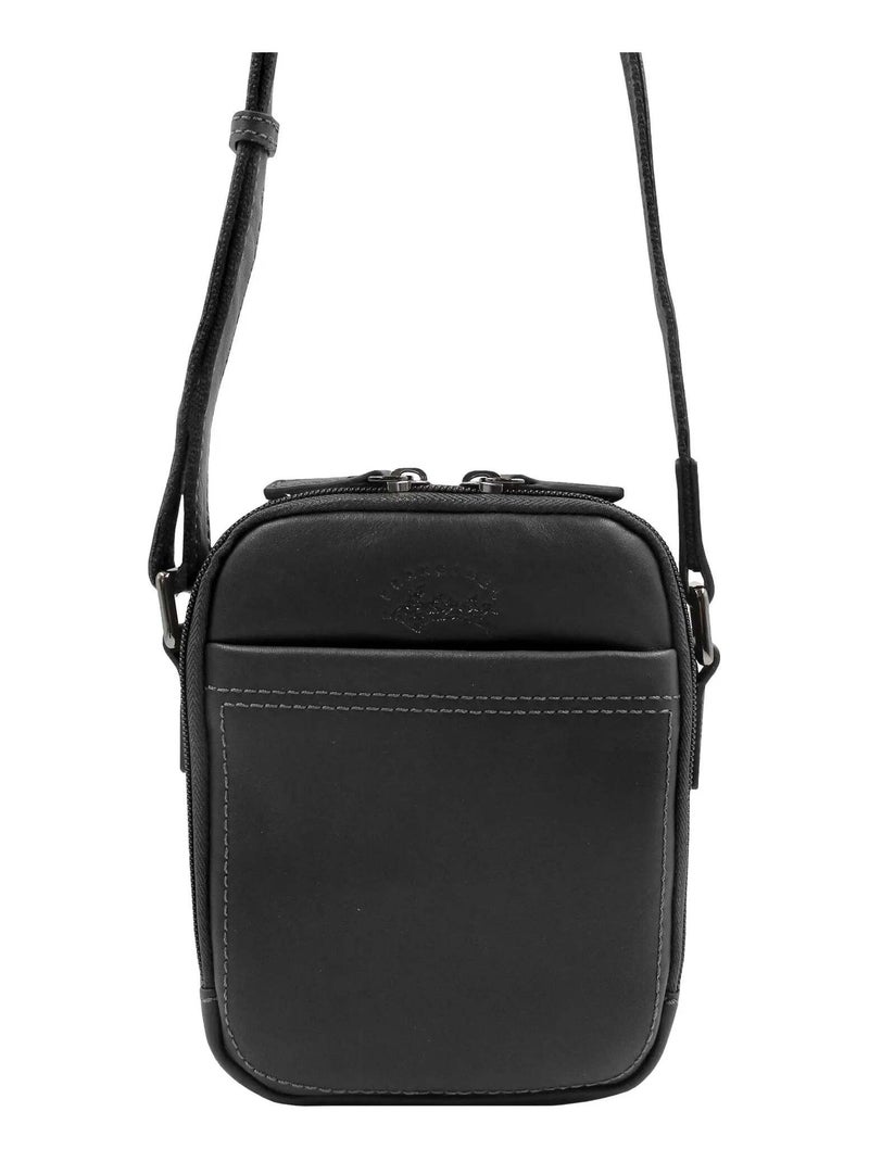 Sacoche cuir Lawton Francinel Noir - Kiabi
