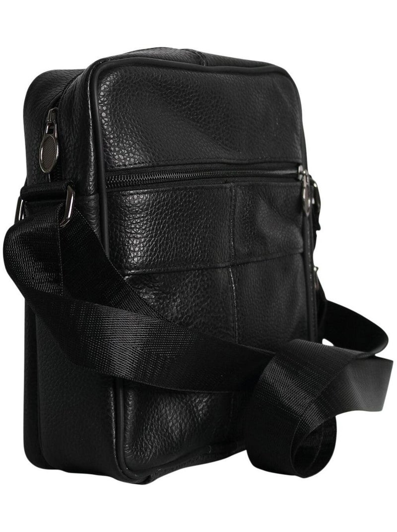 Sacoche cuir NATAL Noir - Kiabi