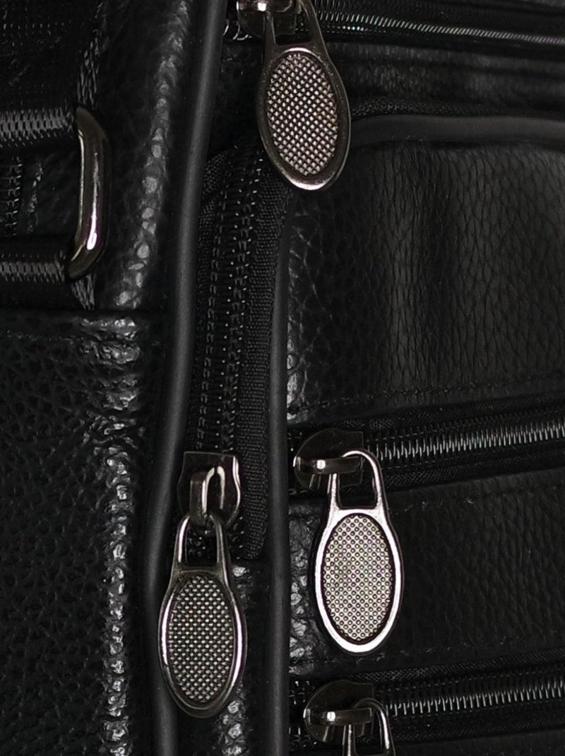 Sacoche cuir NATAL Noir - Kiabi