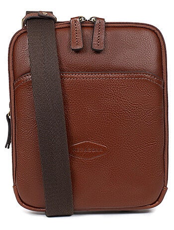 Sacoche cuir stuart hexagona