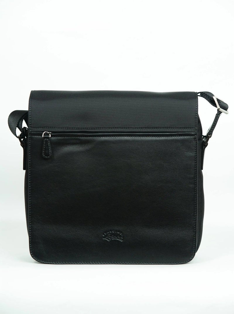 Sacoche Cuir/Toile Porto Francinel Noir - Kiabi