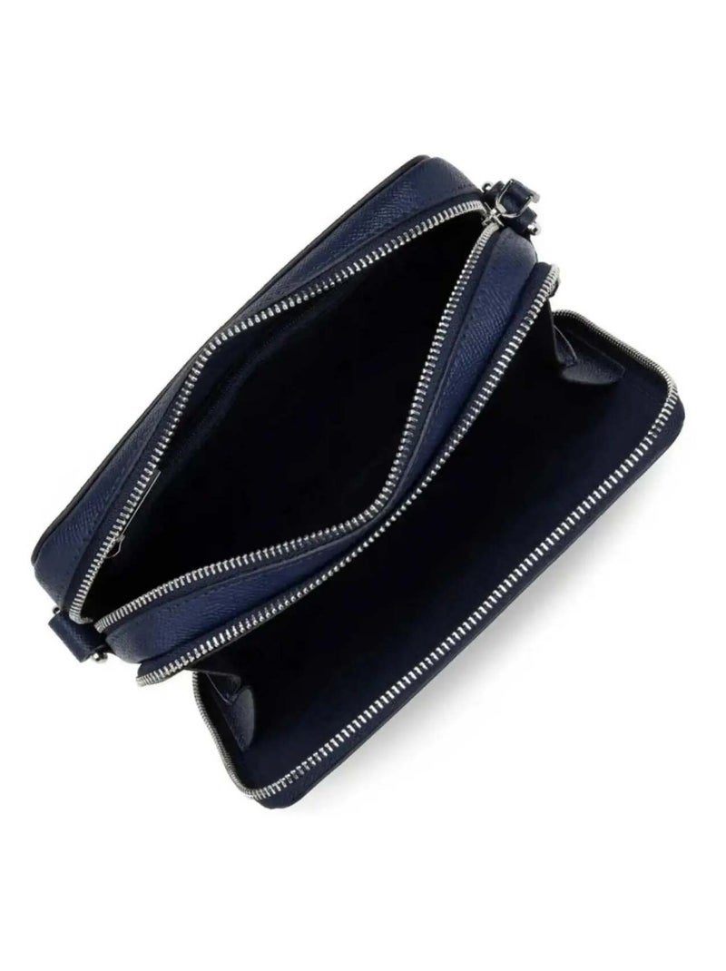 Sacoche Double Zip S Paris Homme Lancaster   Foncé Bleu - Kiabi