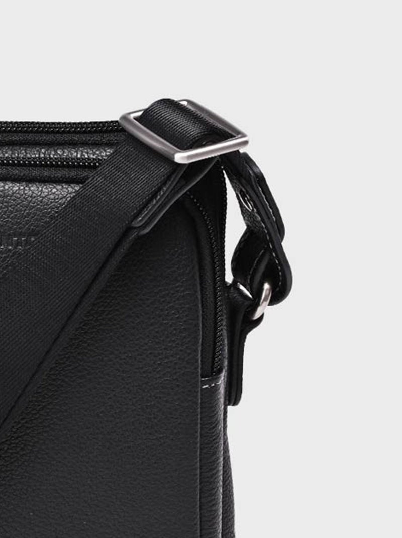 Sacoche en cuir élégante multipoches - AFIBEL Noir - Kiabi