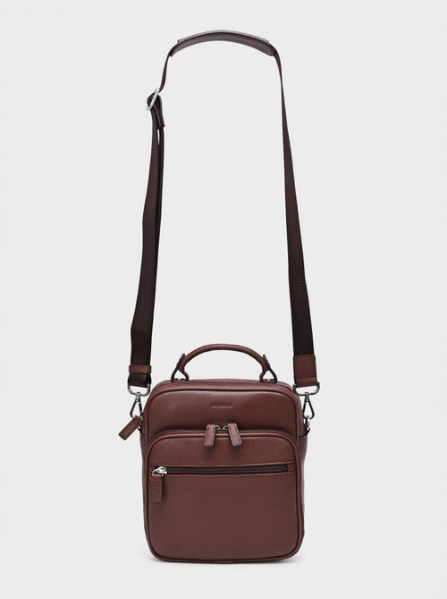 Sacoche homme élégante en cuir - Kiabi
